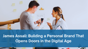 Professionals discussing strategy representing James Assali’s insights on personal branding in the digital era